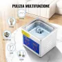 VEVOR Pulitore ad Ultrasuoni 1.3L Macchina di Pulizia ad Ultrasuoni in Acciaio Inossidabile Timer Riscaldamento Digitale Pulizia di Gioielli per Uso Domestico Personale Commerciale