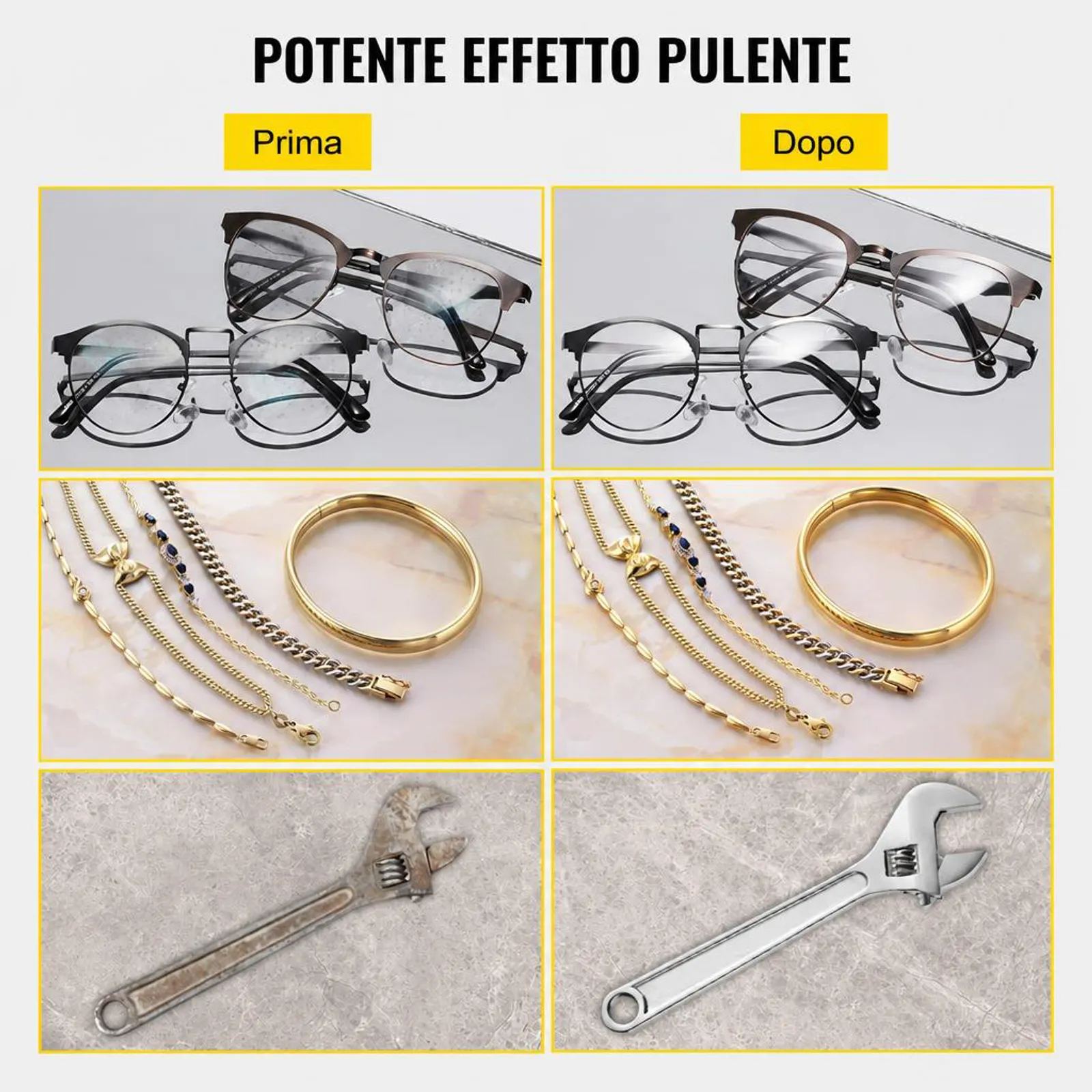 VEVOR Pulitore ad Ultrasuoni 2L Macchina di Pulizia ad Ultrasuoni in Acciaio Inossidabile Timer Riscaldamento Digitale Pulizia di Gioielli per Uso Domestico Personale Commerciale
