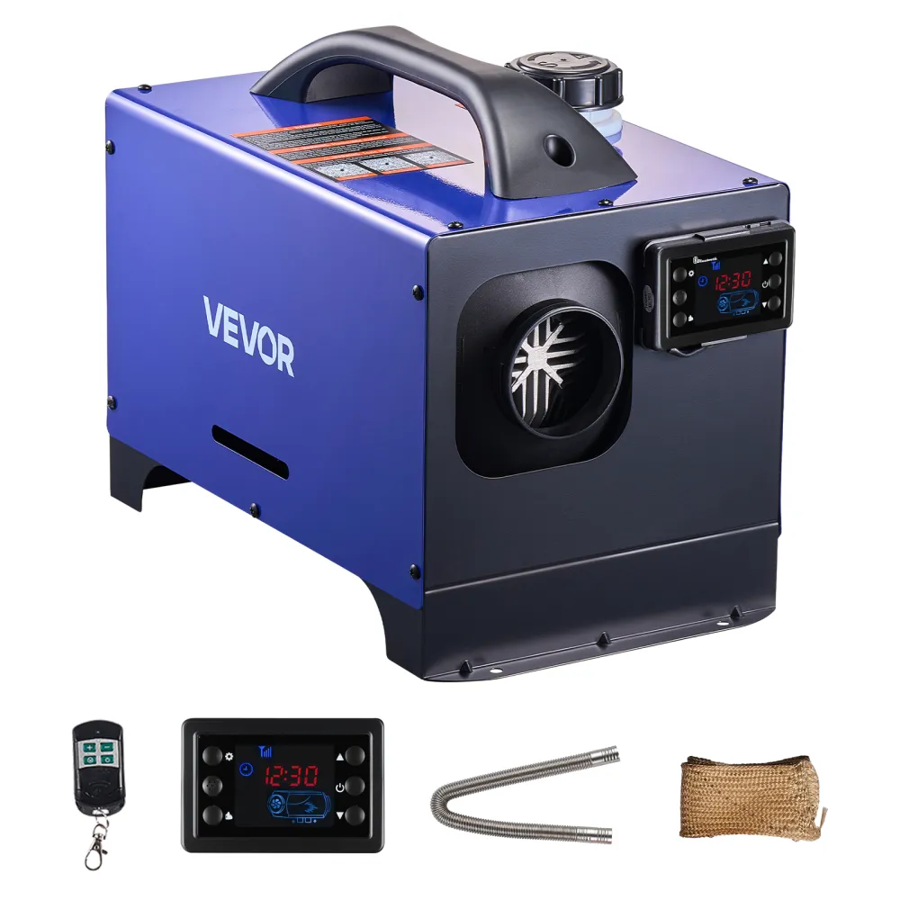 VEVOR Riscaldatore Diesel, 8 kW, DC 12 V/24 V, Riscaldatore d'Aria Diesel Portatile Tutto in Uno con Telecomando e Schermo LCD, Riscaldamento Rapido e Basso Rumore, Serbatoio Carburante da 5 L