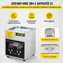 VEVOR Pulitore a Ultrasuoni Aggiornato 2 L (Riscaldatore da 100 W a Ultrasuoni da 60 W) Pulitore per Parti a Ultrasuoni da Laboratorio Digitale con Temporizzatore per Pulizia di Parti di Gioielli