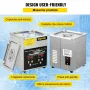 VEVOR Pulitore a Ultrasuoni Aggiornato 2 L (Riscaldatore da 100 W a Ultrasuoni da 60 W) Pulitore per Parti a Ultrasuoni da Laboratorio Digitale con Temporizzatore per Pulizia di Parti di Gioielli