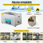VEVOR 30L Pulitore Ultrasuoni in Acciaio Inox 304 Pulitori ad Ultrasuoni Digitale con Riscaldatore Timer Macchina per la Pulizia di Disinfettanti per Carburatori Parti in Ottone Gioielli Dentali