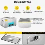 VEVOR 30L Pulitore Ultrasuoni in Acciaio Inox 304 Pulitori ad Ultrasuoni Digitale con Riscaldatore Timer Macchina per la Pulizia di Disinfettanti per Carburatori Parti in Ottone Gioielli Dentali