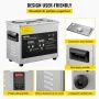 VEVOR Pulitore a Ultrasuoni Aggiornato 3 L (Riscaldatore 200 W Ultrasuoni 120 W) Pulitore di Parti a Ultrasuoni da Laboratorio Digitale con Riscaldamento per Pulizia di Parti di Occhiali Gioielli