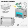 VEVOR 6.5L Pulitore Ultrasuoni Digitale Ultrasuoni Dispositivo in Acciaio Inox 304 con Riscaldatore Timer Macchina di Pulizia Uso Commerciale Domestico Personale