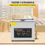 VEVOR Pulitore a Ultrasuoni Aggiornato 6 L (Riscaldatore da 200 W Ultrasuoni da 180 W) Pulitore di Parti a Ultrasuoni da Laboratorio Digitale con Temporizzatore per Pulizia di Strumenti di Gioielli