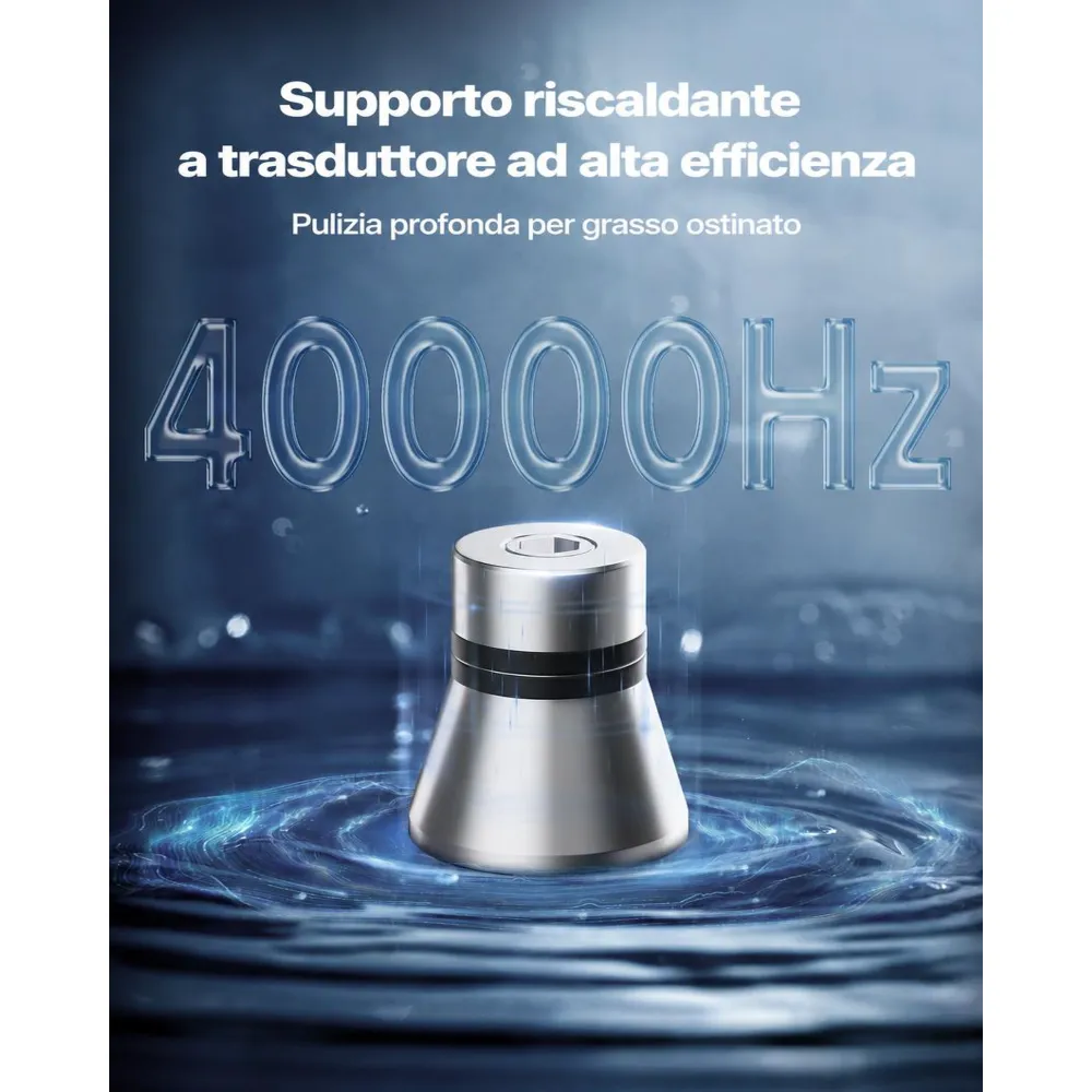 VEVOR Macchina di Pulizia a Ultrasuoni Professionale con Controllo Tramite Manopola Rotante, Capacita di 30 L con Cestello e Sfera di Pulizia, Pulitore a Ultrasuoni per Orologi, Rasoi, Gioielli