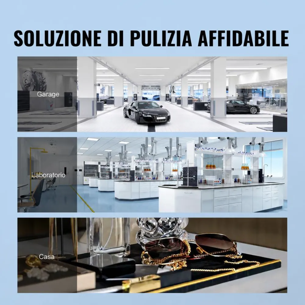 VEVOR Pulitore a Ultrasuoni Display Digitale in Acciaio Inox Capienza 10 Litri con Riscaldamento Tempo Temperatura Regolabile, Macchina Pulitrice a Ultrasuoni per Gioielli Occhiali Orologi Laboratorio