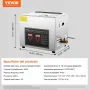 VEVOR Pulitore a Ultrasuoni Display Digitale in Acciaio Inox Capienza 10 Litri con Riscaldamento Tempo Temperatura Regolabile, Macchina Pulitrice a Ultrasuoni per Gioielli Occhiali Orologi Laboratorio