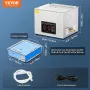 VEVOR Pulitore ad Ultrasuoni 15L Dispositivo per Pulizia Ultrasuoni Macchina per Pulizia ad Ultrasuoni da 360W con Timer Riscaldatore, Pulitore Digitale da 40 kHz con Cestello per Parti Gioielli