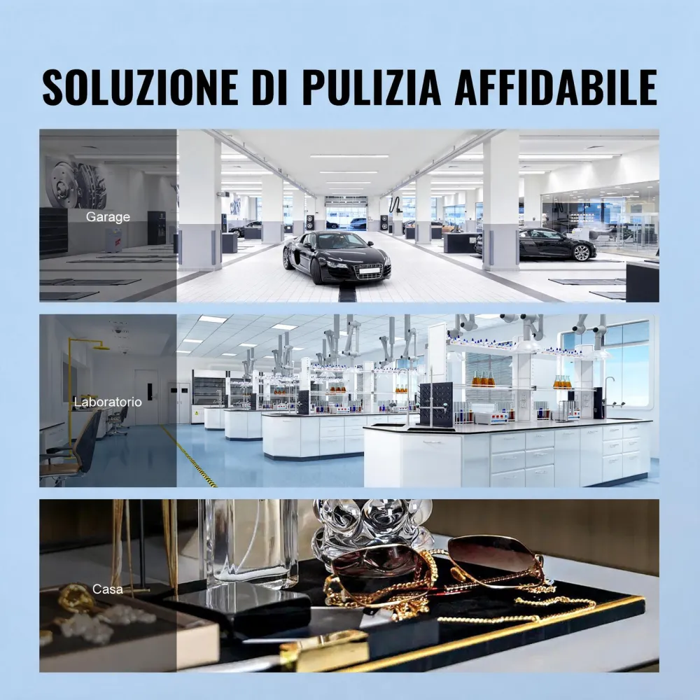 VEVOR Pulitore a Ultrasuoni Vassoio Display Digitale in Acciaio Inox Capienza 2 Litri con Riscaldamento Tempo Temperatura Regolabile, Macchina Pulitrice a Ultrasuoni per Gioielli Occhiali Laboratorio