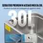 VEVOR Pulitore a Ultrasuoni Display Digitale in Acciaio Inox Capienza 30 Litri con Riscaldamento Tempo Temperatura Regolabile, Macchina Pulitrice a Ultrasuoni per Gioielli Occhiali Orologi Laboratorio