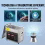 VEVOR Pulitore a Ultrasuoni Digitale in Acciaio Inox Capacità 3 Litri con Riscaldamento Tempo Temperatura Regolabile, Macchina Pulitrice a Ultrasuoni da Gioielli Occhiali Orologi Laboratorio Clinico