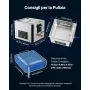 VEVOR Pulitore a Ultrasuoni da 15 L, Macchina Professionale per la Pulizia a Ultrasuoni, con Cestello di Pulizia e Schermo Digitale, in Acciaio Inox da 240W e 40 kHz per Carburatori, Strumenti