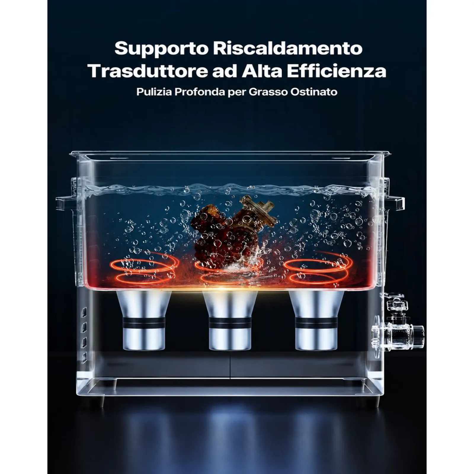 VEVOR Pulitore a Ultrasuoni da 10 L, Macchina Professionale per la Pulizia a Ultrasuoni, con Cestello di Pulizia e Schermo Digitale, in Acciaio Inox da 180 W e 40 kHz per Orologi, Rasoi, Gioielli