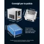 VEVOR Pulitore a Ultrasuoni da 10 L, Macchina Professionale per la Pulizia a Ultrasuoni, con Cestello di Pulizia e Schermo Digitale, in Acciaio Inox da 180 W e 40 kHz per Orologi, Rasoi, Gioielli