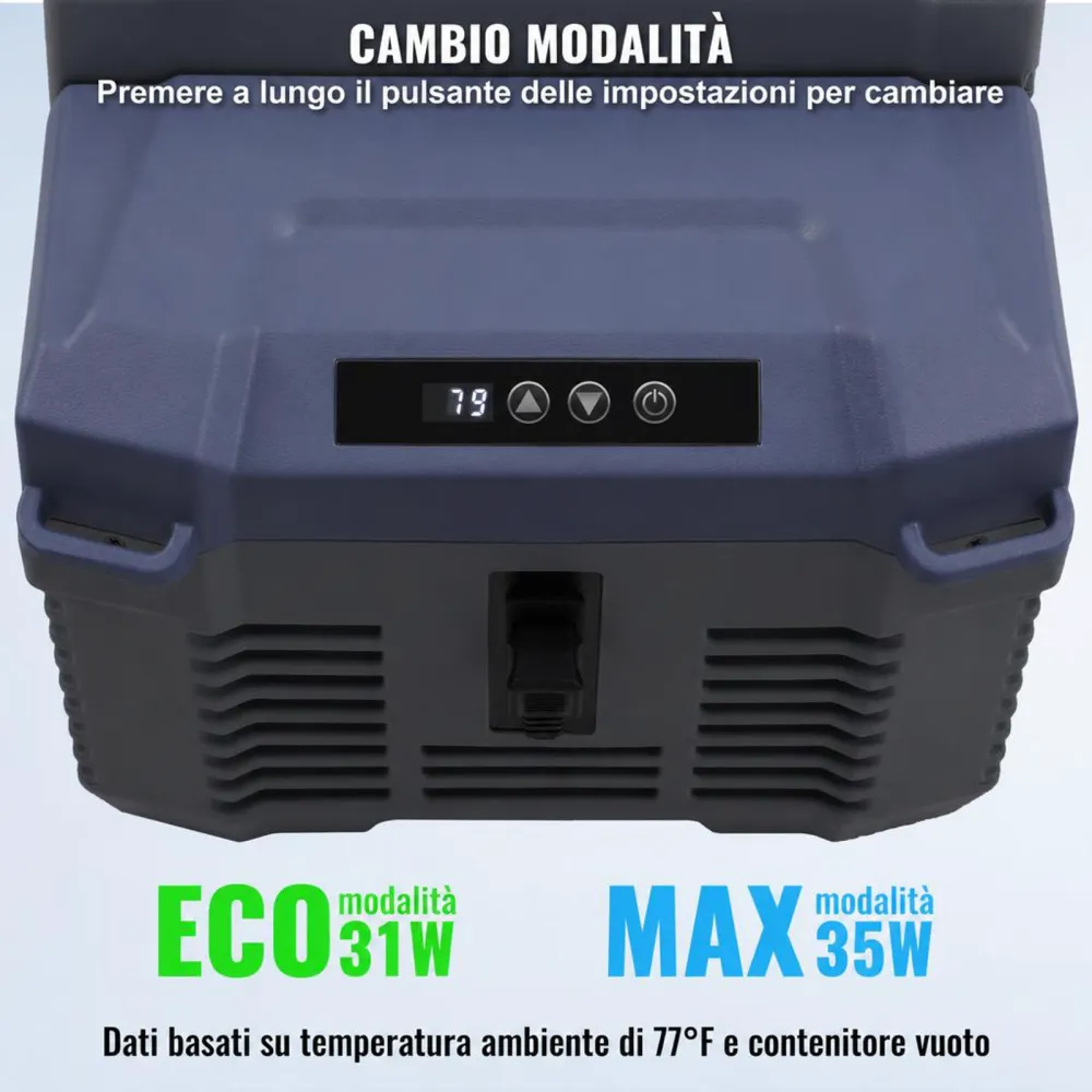 VEVOR Frigorifero per Auto, Congelatore Portatile Zona Singola 12 L 12 Volt, Gamma Regolabile da -20 ~ 20 ℃, Dispositivo di Raffreddamento a Compressore 12/24 V CC e 100-240 V CA per Campeggio Camper