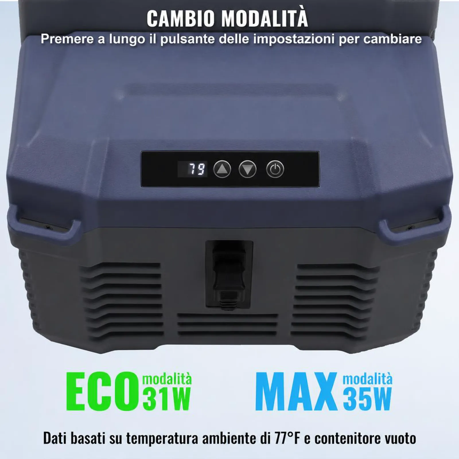 VEVOR Frigorifero per Auto, Congelatore Portatile Zona Singola 12 L 12 Volt, Gamma Regolabile da -20 ~ 20 ℃, Dispositivo di Raffreddamento a Compressore 12/24 V CC e 100-240 V CA per Campeggio Camper