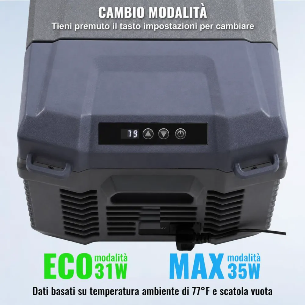 VEVOR Frigorifero per Auto, Congelatore Portatile Zona Singola 15 L 12 Volt, Gamma Regolabile da -20 ~ 20 ℃, Dispositivo di Raffreddamento a Compressore 12/24 V CC e 100-240 V CA per Campeggio Camper