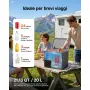 VEVOR Frigorifero Portatile da Auto, Frigorifero per Auto Capienza 20 L in EPP, Congelatore Elettrico da Auto Controllo APP -10°C a 10°C, per Camion Furgoni Camper SUV Barche Viaggio Campeggio
