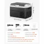 VEVOR Frigorifero per Auto Portatile da 12V, Frigo Auto Portatile Capienza 25 L Temperatura Regolabile da -20 a 20 °C, Potenza 60 W Rumore meno di 45 dB 572 x 358 x 381 mm, Campeggio Picnic Viaggio