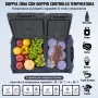 VEVOR Frigorifero per Auto, Congelatore Portatile Doppia Zona 25 L, 12 Volt, Gamma Regolabile da -20 ~ 20 ℃, Dispositivo di Raffreddamento a Compressore 12/24 V CC e 100-240 V CA per Campeggio Camper