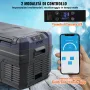 VEVOR Frigorifero per Auto, Congelatore Portatile Doppia Zona 25 L, 12 Volt, Gamma Regolabile da -20 ~ 20 ℃, Dispositivo di Raffreddamento a Compressore 12/24 V CC e 100-240 V CA per Campeggio Camper