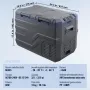 VEVOR Frigorifero per Auto, Congelatore Portatile Doppia Zona 32 L, 12 Volt, Gamma Regolabile da -20 ~ 20 ℃, Dispositivo di Raffreddamento a Compressore 12/24 V CC e 100-240 V CA per Campeggio Camper