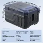 VEVOR Frigorifero per Auto, Congelatore Portatile Zona Singola 9 L 12 Volt, Gamma Regolabile da -20 ~ 20 ℃, Dispositivo di Raffreddamento a Compressore 12/24 V CC e 100-240 V CA per Campeggio Camper