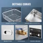 VEVOR Pulitore ad Ultrasuoni 15L con Timer Riscaldante Cestello, Macchina Digitale a Cavitazione Sonica, Pulitrice Ultrasuoni 360 W per Strumenti di Orologi, Occhiali, Monete, Utensili Metallici