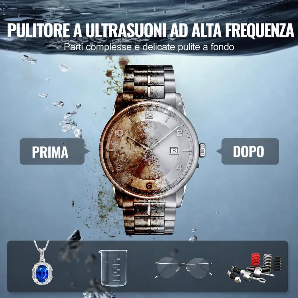 VEVOR Pulitore ad Ultrasuoni 15L con Timer Riscaldante Cestello, Macchina Digitale a Cavitazione Sonica, Pulitrice Ultrasuoni 360 W per Strumenti di Orologi, Occhiali, Monete, Utensili Metallici