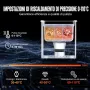 VEVOR Pulitore ad Ultrasuoni 2L con Timer Riscaldante Cestello, Macchina Digitale a Cavitazione Sonica, Pulitrice Ultrasuoni 60 W per Strumenti di Orologi, Occhiali, Monete, Utensili Metallici