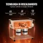 VEVOR Pulitore ad Ultrasuoni 3L con Timer Riscaldante Cestello, Macchina Digitale a Cavitazione Sonica, Pulitrice Ultrasuoni 120 W per Strumenti di Orologi, Occhiali, Monete, Utensili Metallici