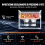 VEVOR Pulitore ad Ultrasuoni 3L con Timer Riscaldante Cestello, Macchina Digitale a Cavitazione Sonica, Pulitrice Ultrasuoni 120 W per Strumenti di Orologi, Occhiali, Monete, Utensili Metallici