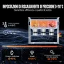 VEVOR Pulitore ad Ultrasuoni 6L con Timer Riscaldante Cestello, Macchina Digitale a Cavitazione Sonica, Pulitrice Ultrasuoni 180 W per Strumenti di Orologi, Occhiali, Monete, Utensili Metallici