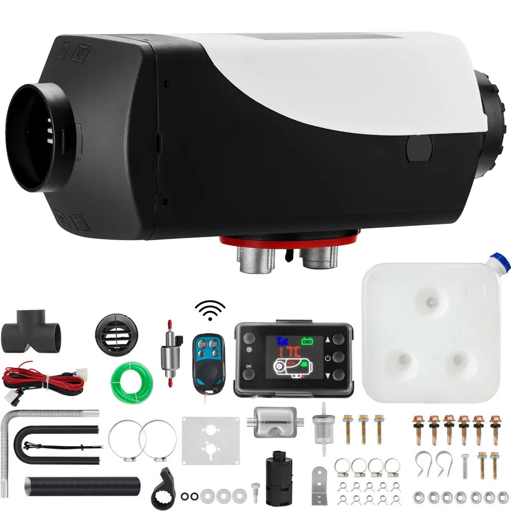 VEVOR Riscaldatore d'Aria Diesel da Parcheggio 12V 5-8KW con Telecomando LCD, Riscaldatore di Parcheggio Diesel a Carburante per Veicoli Camper Barca Camion Roulotte Autobus