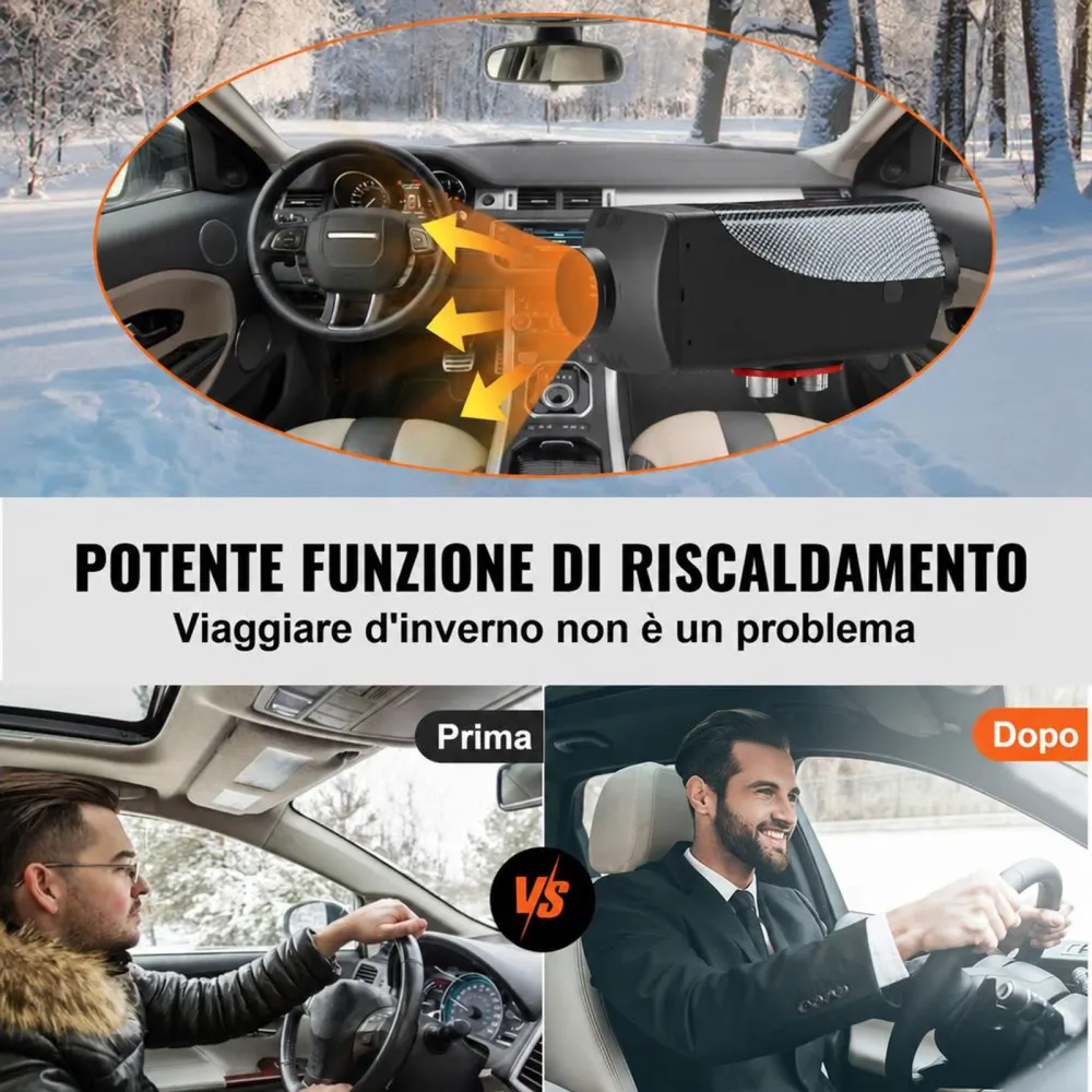 VEVOR Riscaldatore ad Aria Diesel da Parcheggio Riscaldatore per Auto 12V 5-8KW a Carburante con Interruttore LCD con Telecomando e Kit di Accessori per Camion Roulotte Camper Autobus
