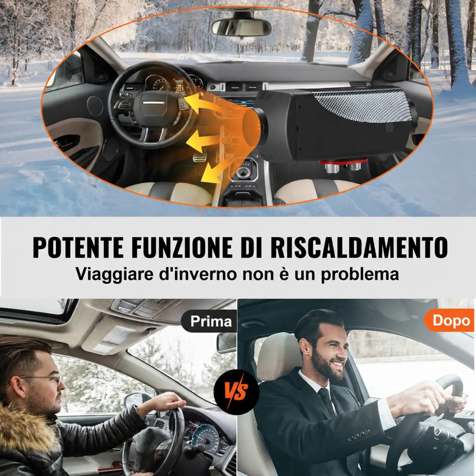 VEVOR Riscaldatore ad Aria Diesel da Parcheggio Riscaldatore per Auto 12V 5-8KW a Carburante con Interruttore LCD con Telecomando e Kit di Accessori per Camion Roulotte Camper Autobus