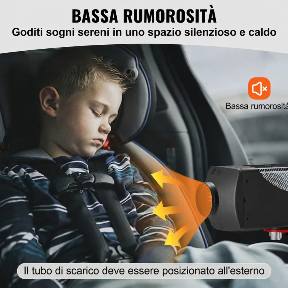 VEVOR Riscaldatore ad Aria Diesel da Parcheggio Riscaldatore per Auto 12V 5-8KW a Carburante con Interruttore LCD con Telecomando e Kit di Accessori per Camion Roulotte Camper Autobus