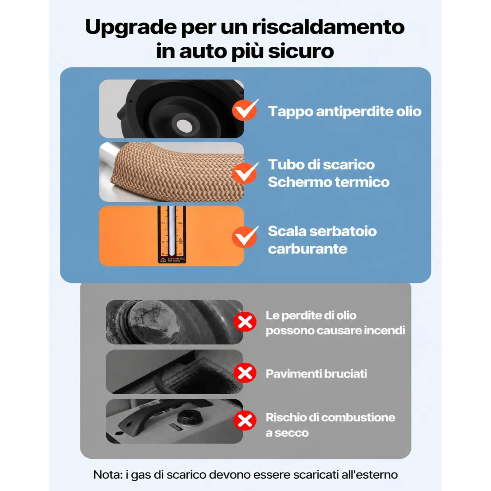 VEVOR Riscaldatore d'Aria Diesel, 8 kW DC12-24 V, Riscaldamento Rapido con Telecomando e Display Digitale Quadrato, Serbatoio del Carburante da 5 L, Silenzioso, Annuncio Vocale, per Camper, Camion