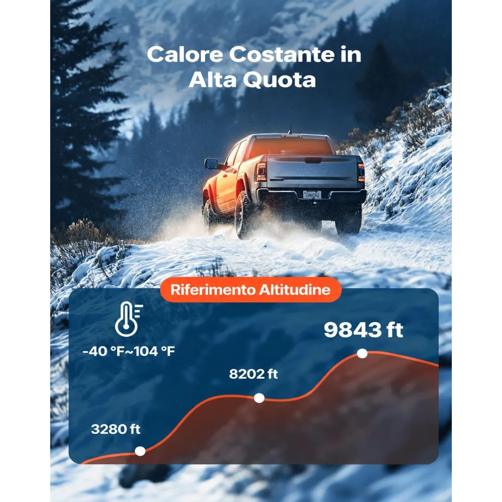 VEVOR Riscaldatore d'Aria Diesel, 8 kW DC12-24 V, Riscaldamento Rapido con Telecomando e Display Digitale Quadrato, Serbatoio del Carburante da 5 L, Silenzioso, Annuncio Vocale, per Camper, Camion