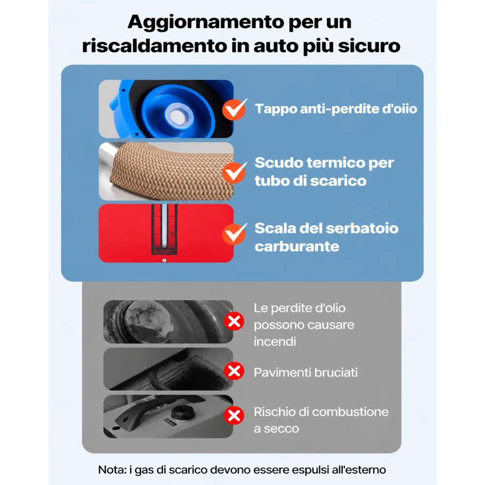 VEVOR Riscaldatore d'Aria Diesel, 12-24V 5-8KW, Riscaldamento Rapido con Telecomando e Interruttore LCD Nero, Silenzioso, Annuncio Vocale, Funzione di Preriscaldamento per Camper, Camion