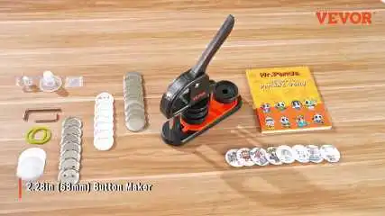 Guía de uso de la máquina para fabricar botones VEVOR: Pasos sencillos para la fabricación de botones personalizados de forma rápida, fiable y profesional.
