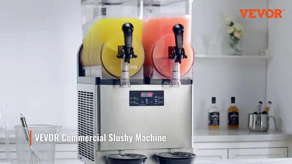 Watch How the VEVOR Slushie Machine for Commercial Use Delivers Large-Capacity Frozen Drinks with Smooth Texture, Easy Controls, and Professional-Grade Performance