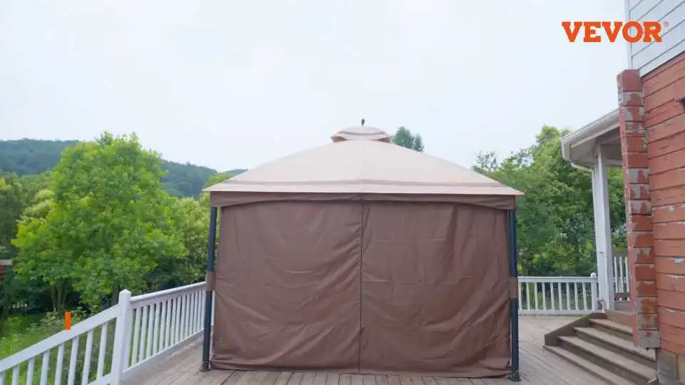 Gazebo Lowes video demonstration showcasing stylish design, quick setup, durable structure, and perfect outdoor solution for parties and gatherings
