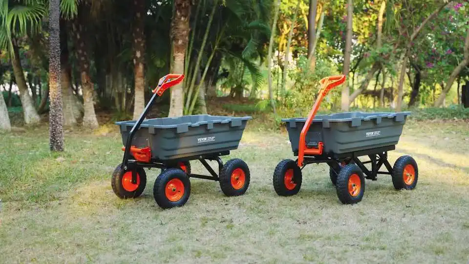 Demostración del carro utilitario de volcado VEVOR: características y guía de uso