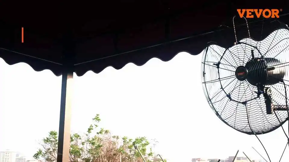 Guía paso a paso, demostración de uso y características del ventilador nebulizador de pared VEVOR