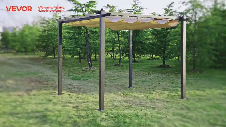 Guidebook: How to Use the VEVOR Pergola with Retractable Canopy