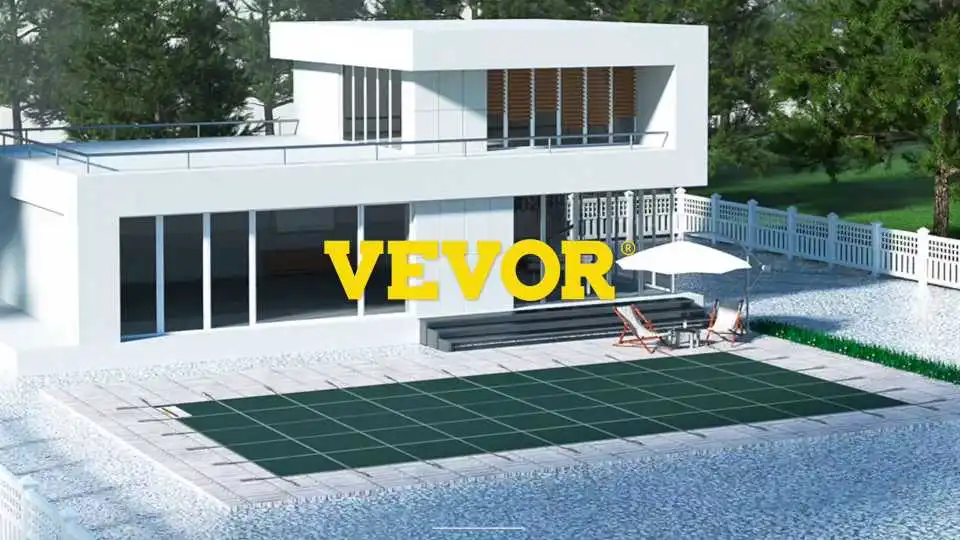 VEVOR 20x40 ft Sicherheits-Poolabdeckung mit Mittelstufe – Langlebiger und sicherer Winterschutz für Ihren Pool