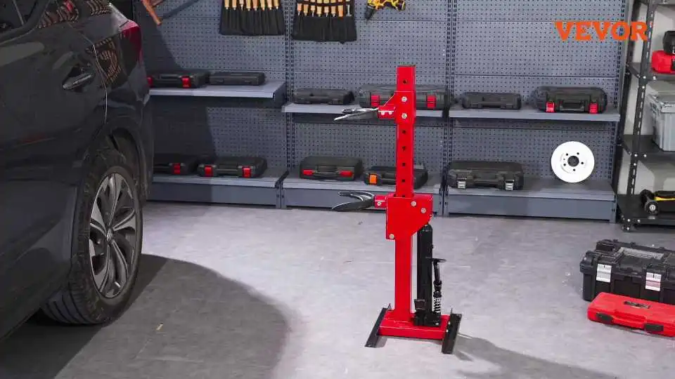 Bekijk onze schroefveercompressor in actie – een echte demonstratie van robuuste constructie, eenvoudige bediening en veilige veerpootcompressie voor autoreparaties